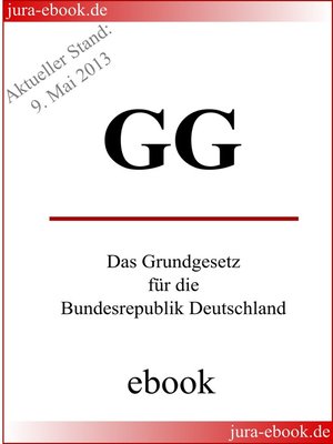 cover image of GG--Grundgesetz für die Bundesrepublik Deutschland